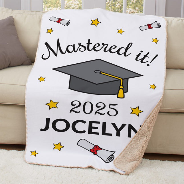 Personalized Mastered It! Sherpa Throw