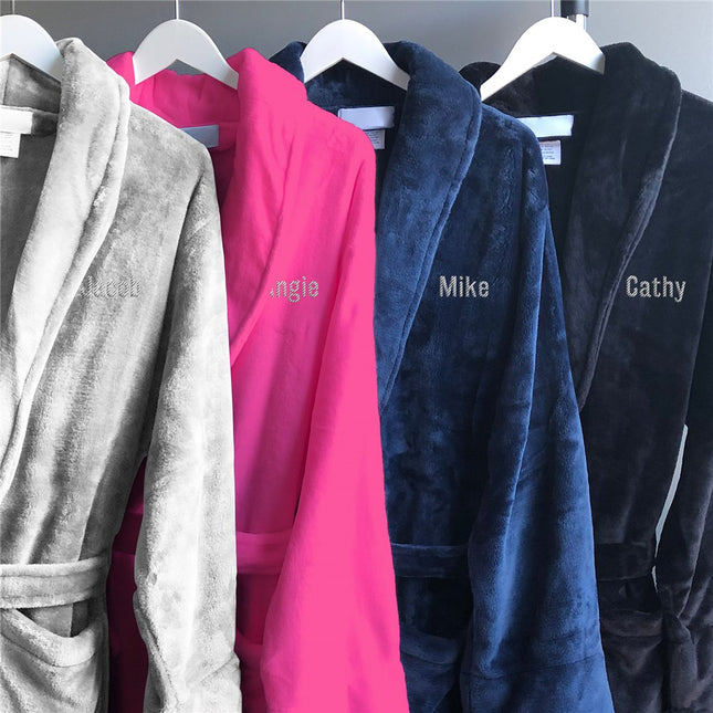 Personalized Microfleece Shawl Collar Robe