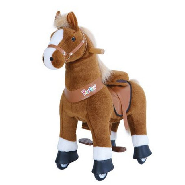 Ponycycle Horse Ride On Toy - Small - Brown w/ White Hoof