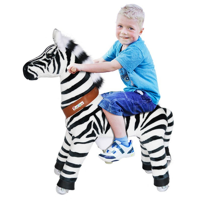 Ponycycle Zebra Ride On Toy - Large