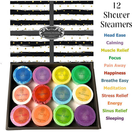 Purelis Aromatherapy Shower Steamers Gift Set - 12 Pieces