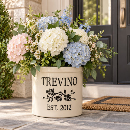 Personalized Dogwood Crock