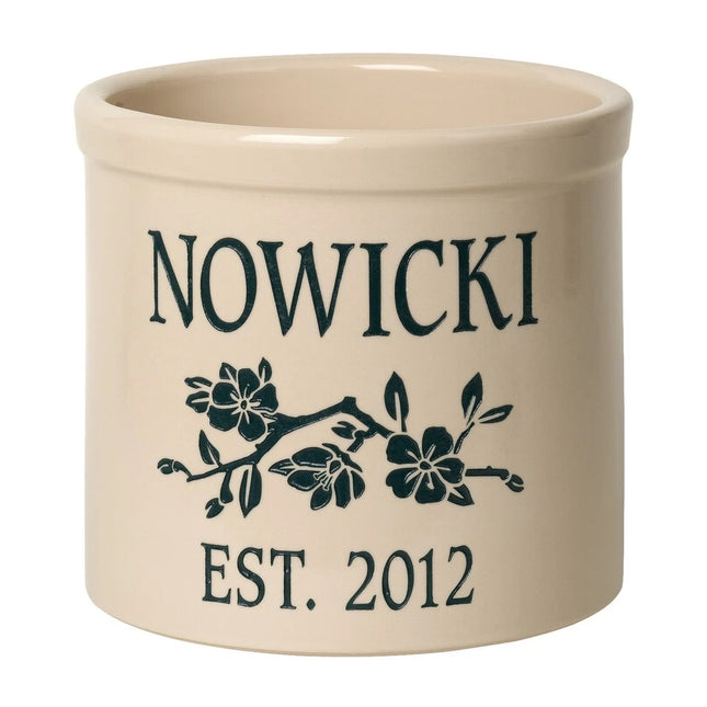 Personalized Dogwood Crock
