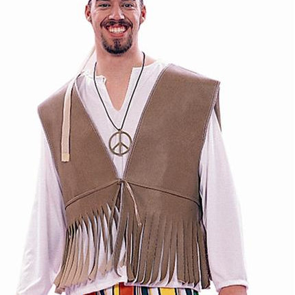 Adult 60's Love Child Fringe Vest