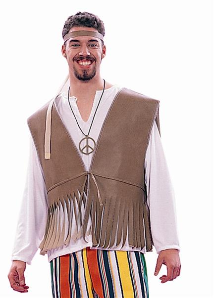 Adult 60's Love Child Fringe Vest