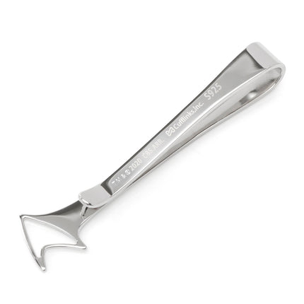 Star Trek Sterling Silver Cutout Delta Shield Tie Bar