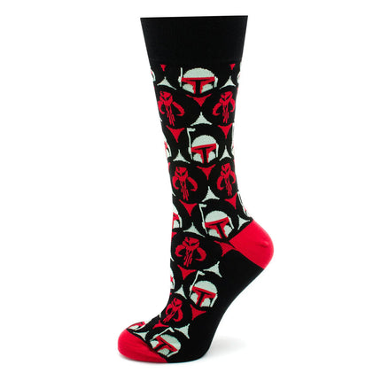 Star Wars Boba Fett and Mythosaur Dress Socks and Crest Lapel Pin Set