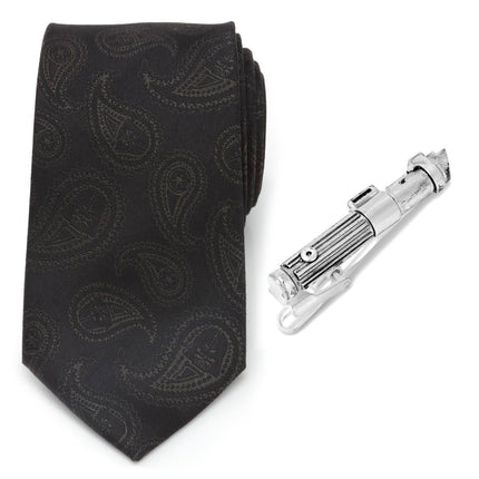 Darth Vader LIGHTSABER Tie Clip and Tie - Choose the Dark Side Set