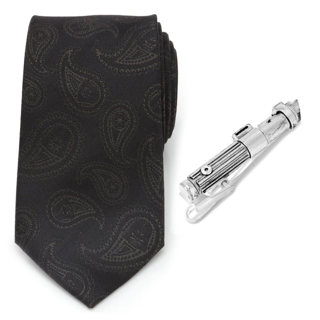 Darth Vader LIGHTSABER Tie Clip and Tie - Choose the Dark Side Set