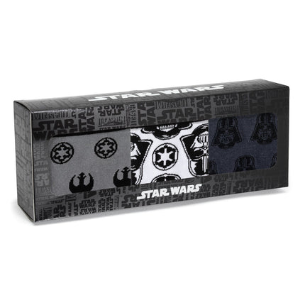Darth Vader Black, White, and Gray Dress Socks and Lapel Pin Set