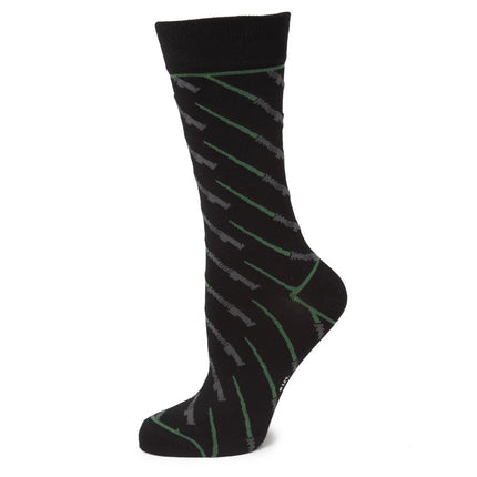 Star Wars Green LIGHTSABER Dress Socks with Jedi Crest Lapel Pin Set