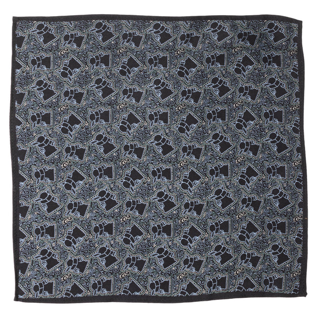 Star Wars Grogu Outline Navy Blue Pocket Square