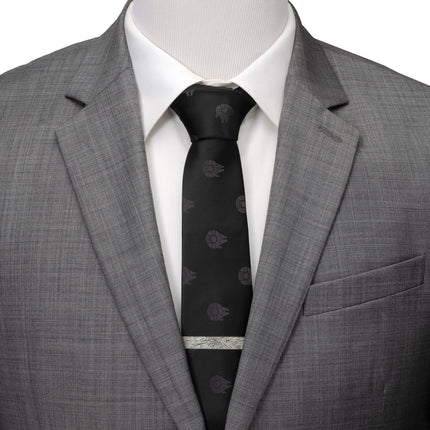 Millennium Falcon Black Tie, X-Wing and Tie Fighter Battle Socks, and Hyperspace Glow-in-the-Dark Tie Bar Set