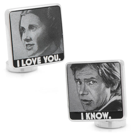 Princess Leia and Han Solo "I Love You / I Know" Cufflinks and Tie Bar