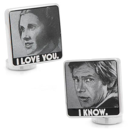 Princess Leia and Han Solo "I Love You / I Know" Photo Cufflinks