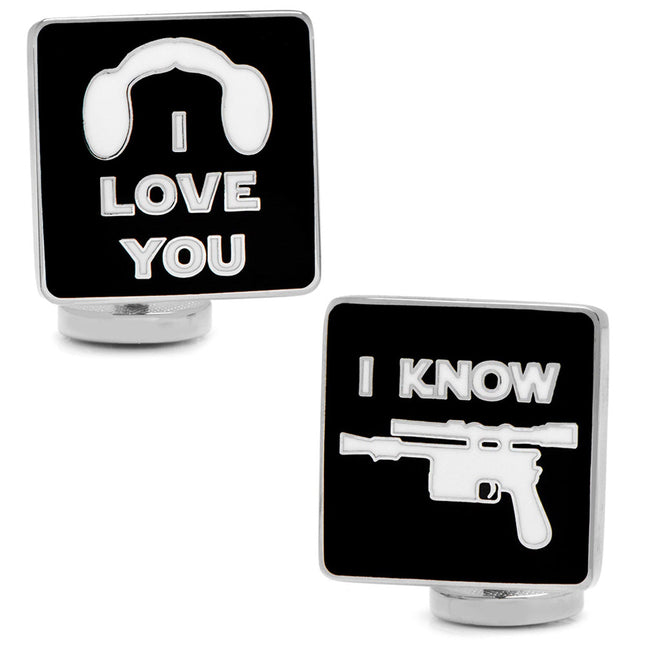 Princess Leia and Han Solo "I Love You / I Know" Icon Cufflinks