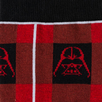 Darth Vader Plaid Dress Socks and Imperial Crest Lapel Pin Set