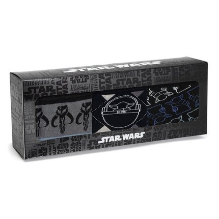 Star Wars Mandalorian 3-Pack Dress Sock and Mythosaur Lapel Pin Set