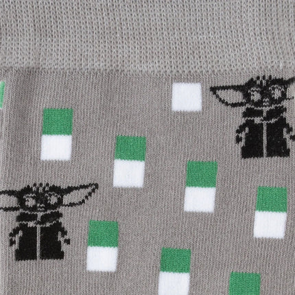 Star Wars Mandalorian and Grogu Gray Dress Socks and Lapel Pin Set
