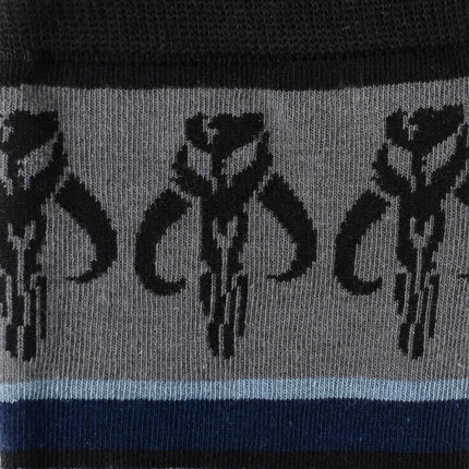 Star Wars Mandalorian Mythosaur Striped Dress Socks and Lapel Pin Set
