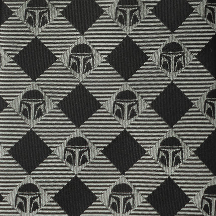 Star Wars Mandalorian Black and Gray Plaid Tie