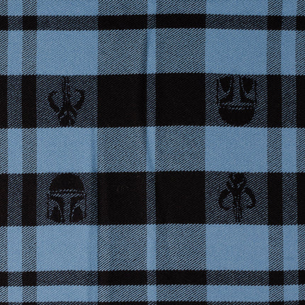 Star Wars Mandalorian Blue Tartan Scarf