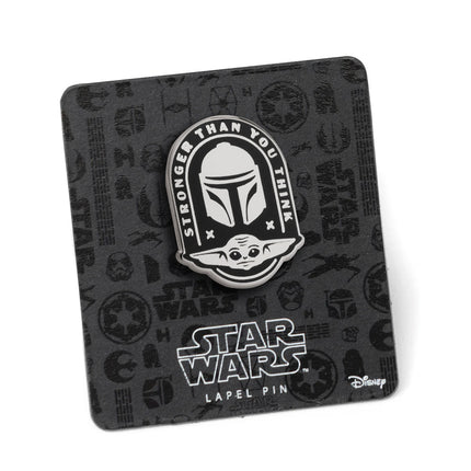 Star Wars Mandalorian and Grogu Stronger Than You Think Lapel Pin