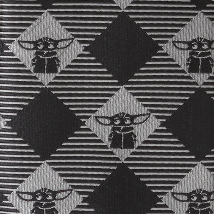 Star Wars Grogu Black Plaid Tie