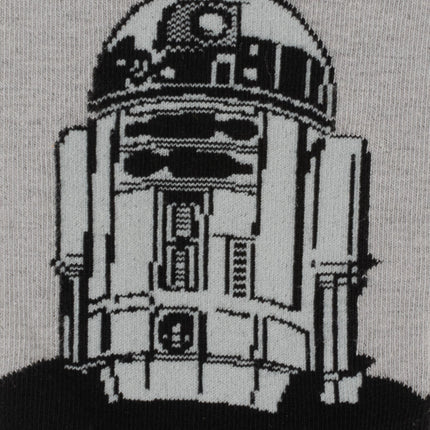 Star Wars R2-D2 Men's Gray and Black Mod Dress Socks and Lapel Pin Set