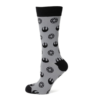 Star Wars Rebel Alliance Gray Dress Socks and Lapel Pin Gift Set