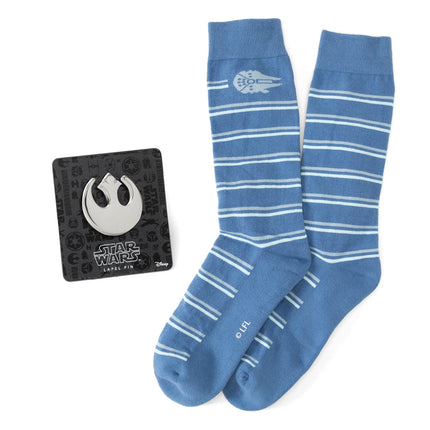Star Wars Millennium Falcon Blue Striped Socks