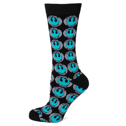 Star Wars Rebel Alliance Crest Teal Dress Sock and Lapel Pin Set