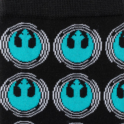 Star Wars Rebel Alliance Crest Teal Dress Sock and Lapel Pin Set