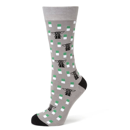 Star Wars Grogu Green Tie, Gray Dress Socks, and Tie Bar Gift Set