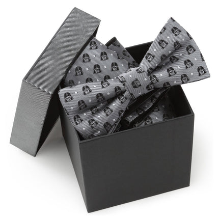 Star Wars Darth Vader Gray Polka Dot Bow Tie and Pocket Square Set