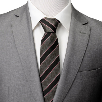 Star Wars Darth Vader Black and Gray Striped Tie