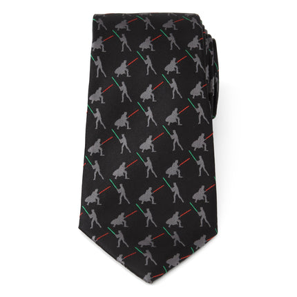 Star Wars Darth Vader and Luke Skywalker LIGHTSABER Battle Black Tie