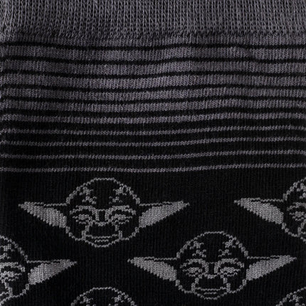 Star Wars Yoda Black Charcoal Dress Socks and Jedi Crest Lapel Pin Gift Set