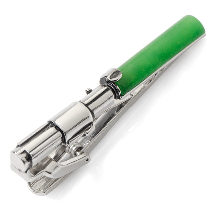 Yoda Green and Blue Paisley Tie and LIGHTSABER Tie Clip Set