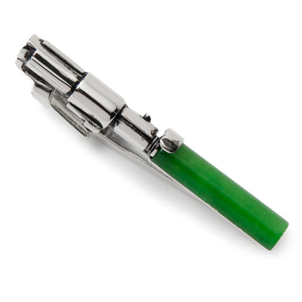 Yoda Green and Blue Paisley Tie and LIGHTSABER Tie Clip Set