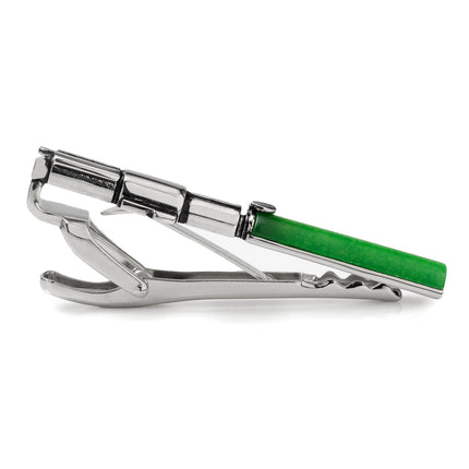 Yoda Green and Blue Paisley Tie and LIGHTSABER Tie Clip Set