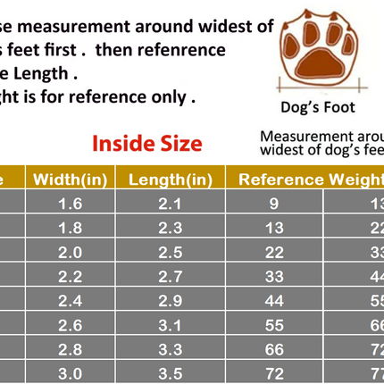 Waterproof Shoes/Boots for Medium Large Dogs