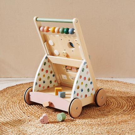 Tiny Land Versatile Natural Wooden Baby Walker