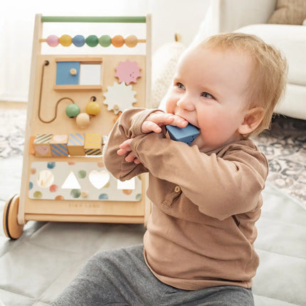 Tiny Land Versatile Natural Wooden Baby Walker
