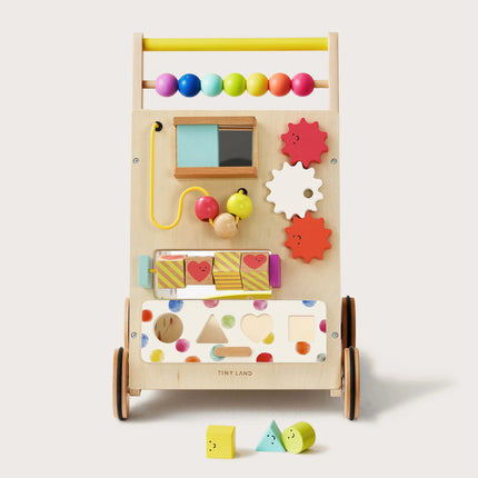 Tiny Land Premium Natural Wooden Activity Walker