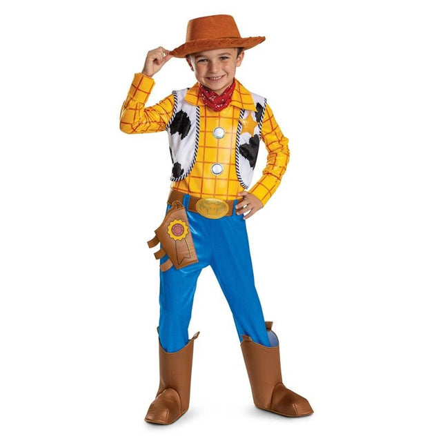 Toddler Deluxe Disney Pixar Toy Story Woody Jumpsuit Costume - 3T-4T