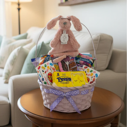 Traditional Easter Candy Gift Basket - Peeps, Jelly Beans & Chocolate