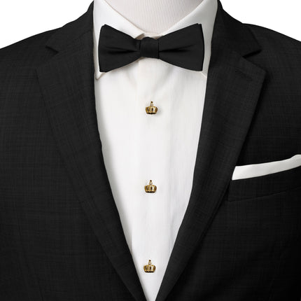 VDP 3D Crown Royal Gold Stainless Studs