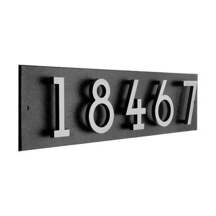 Personalized Horizontal Floating Stand-Off 5-Number Sign