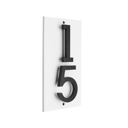 Personalized Vertical Floating Stand-Off 2-Number Sign